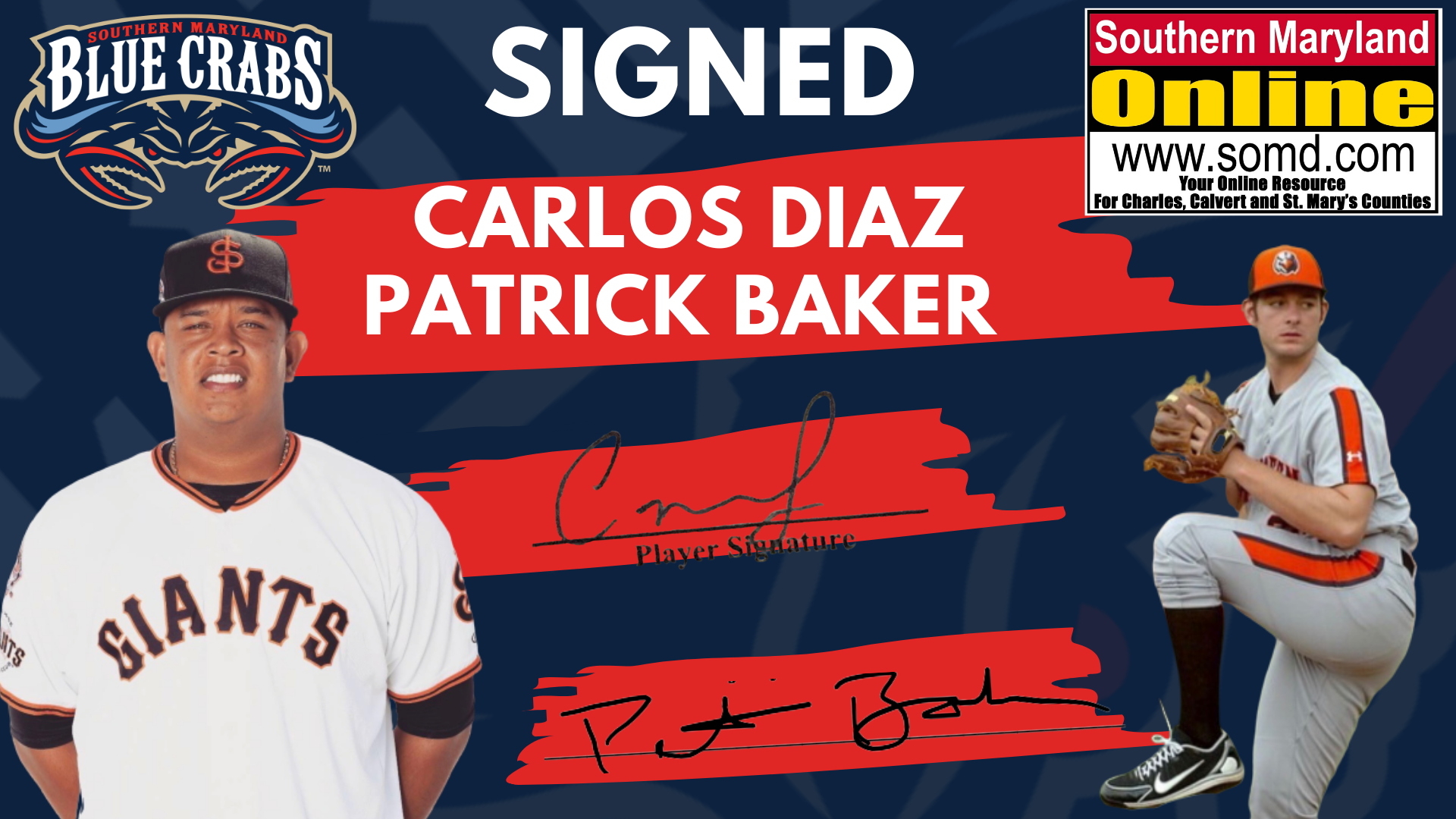 Blue Crabs Sign Carlos Diaz and Former Orioles Prospect, Patrick Baker